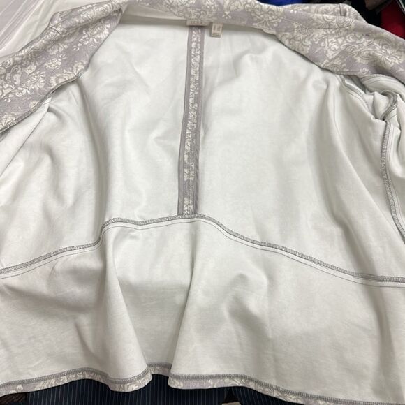 LOGO By Lori Goldstein Peplum Blazer 3X Jacket Gray Ponte - Picture 12 of 14